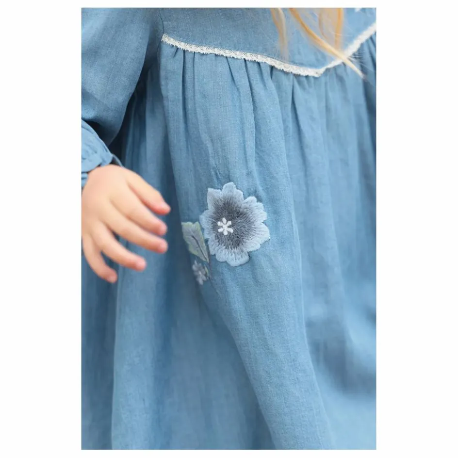 Enfant Tartine et Chocolat Robes, Combinaisons|Robes*Robe Fleurie Denim |