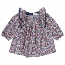Outlet Tocoto Vintage Robe Fleurs | Bleu marine