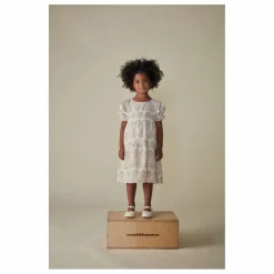 Sale Coco au Lait Robe Fleurs Coton Bio | Ecru