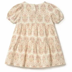 Sale Coco au Lait Robe Fleurs Coton Bio | Ecru