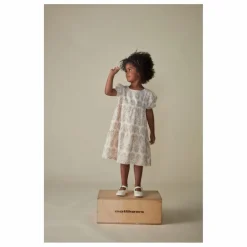 Sale Coco au Lait Robe Fleurs Coton Bio | Ecru