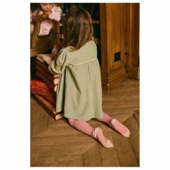 Clearance Louise Misha Robe Floriane Velours Côtelé Fin | Vert amande