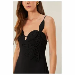 Discount Farm Rio Robe Flowered | Noir