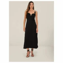 Discount Farm Rio Robe Flowered | Noir