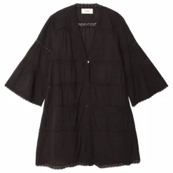 New Xirena Robe Freda Voile de Coton | Noir