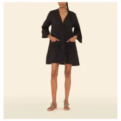 New Xirena Robe Freda Voile de Coton | Noir