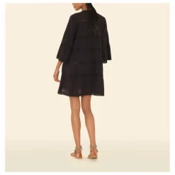 New Xirena Robe Freda Voile de Coton | Noir