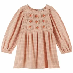New Emile et Ida Robe Froncée Ecolière | Rose