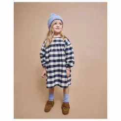 Discount Búho Robe Gingham Carreaux | Bleu marine