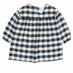 Discount Búho Robe Gingham Carreaux | Bleu marine