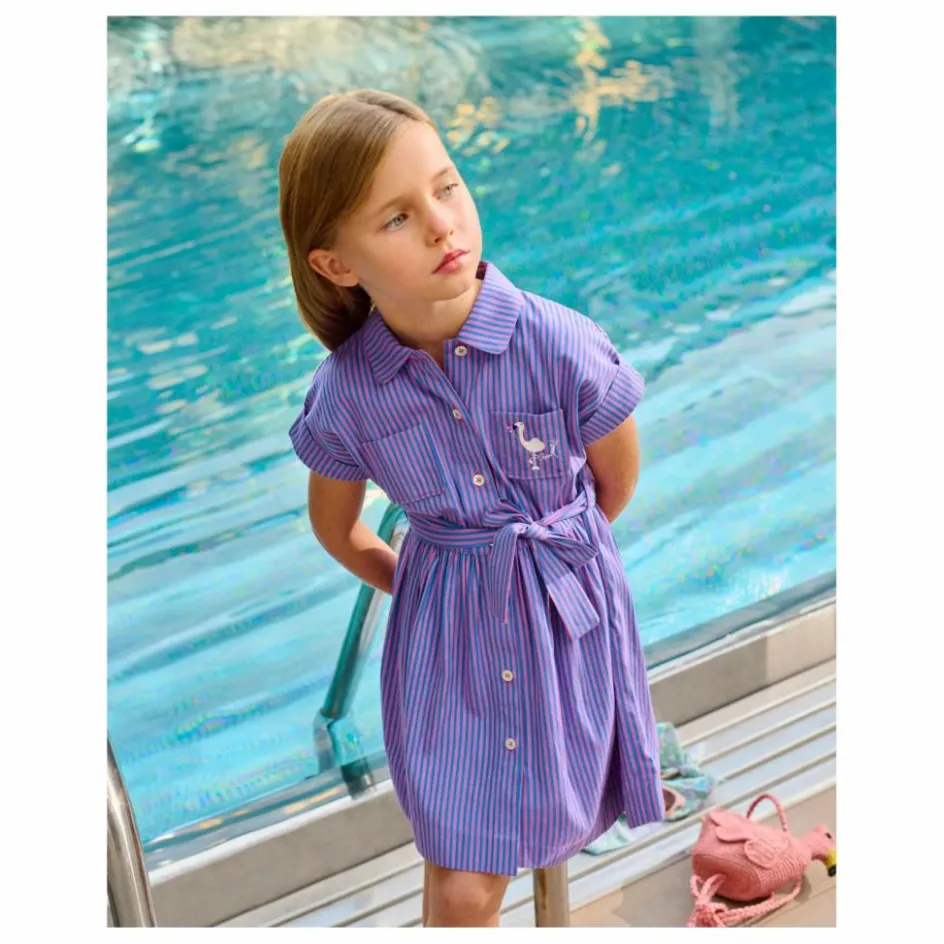 Enfant Bonpoint Robes, Combinaisons|Robes, Combinaisons*Robe Gisèle Rayée Coton Bio |