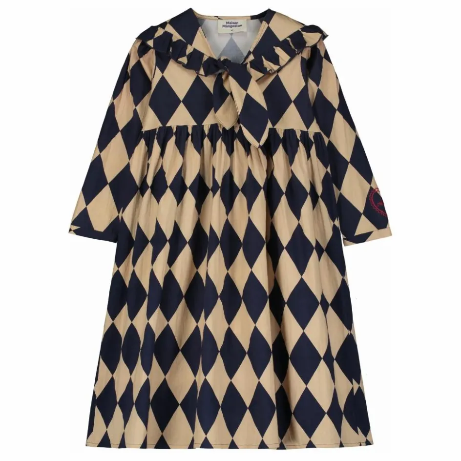 Maison Mangostan Robe Harlequin Coton Bio ||Enfant Robes, Combinaisons