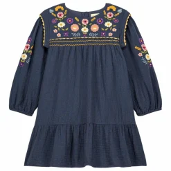 Louise Misha Robe Isatys Coton Bio | Bleu nuit
