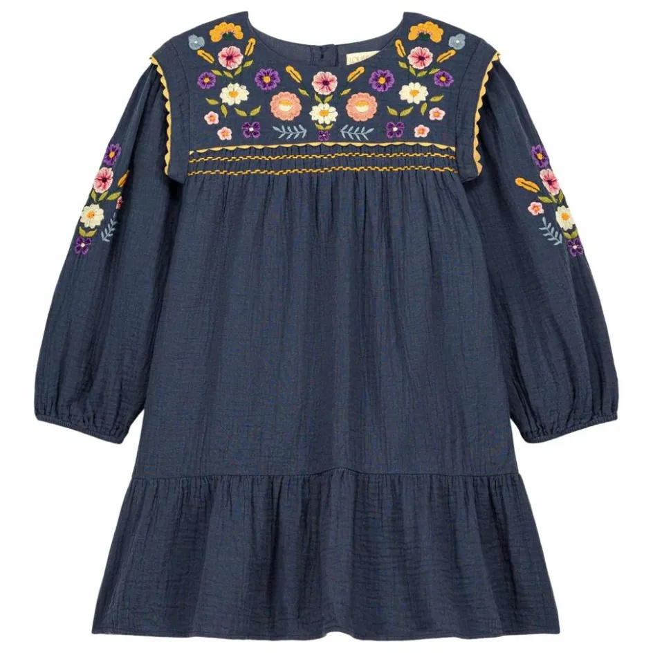 Louise Misha Robe Isatys Coton Bio | Bleu nuit