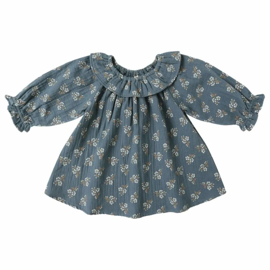 Enfant Quincy Mae Robes, Combinaisons|Robes*Robe Isla Fleurie Gaze de Coton Bio |
