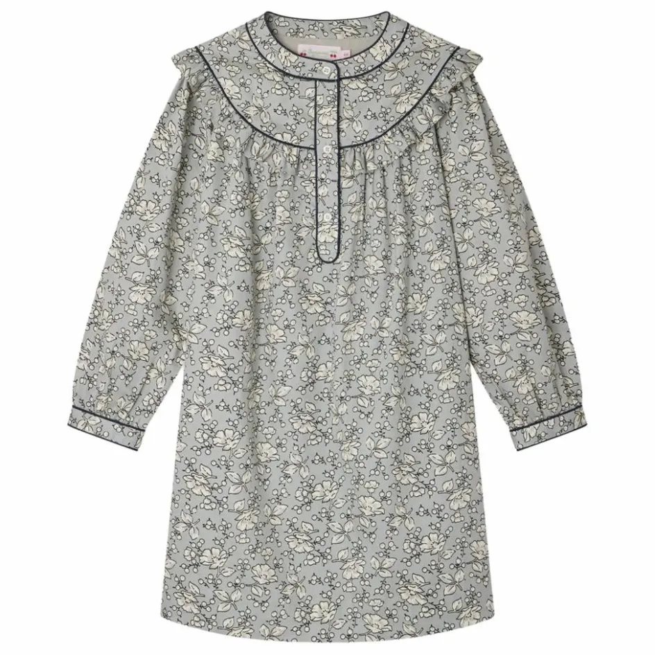 Hot Bonpoint Robe Jacinta Coton Bio | Bleu gris