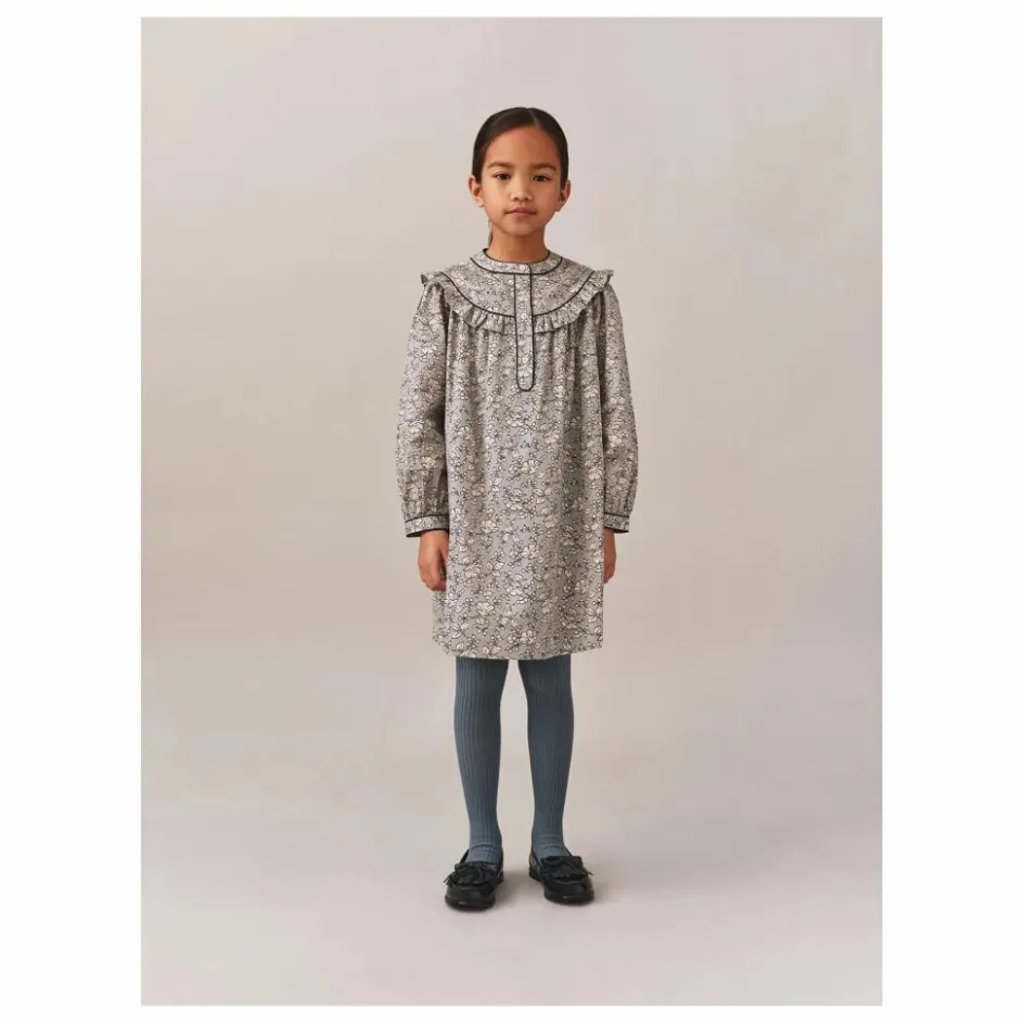 Hot Bonpoint Robe Jacinta Coton Bio | Bleu gris