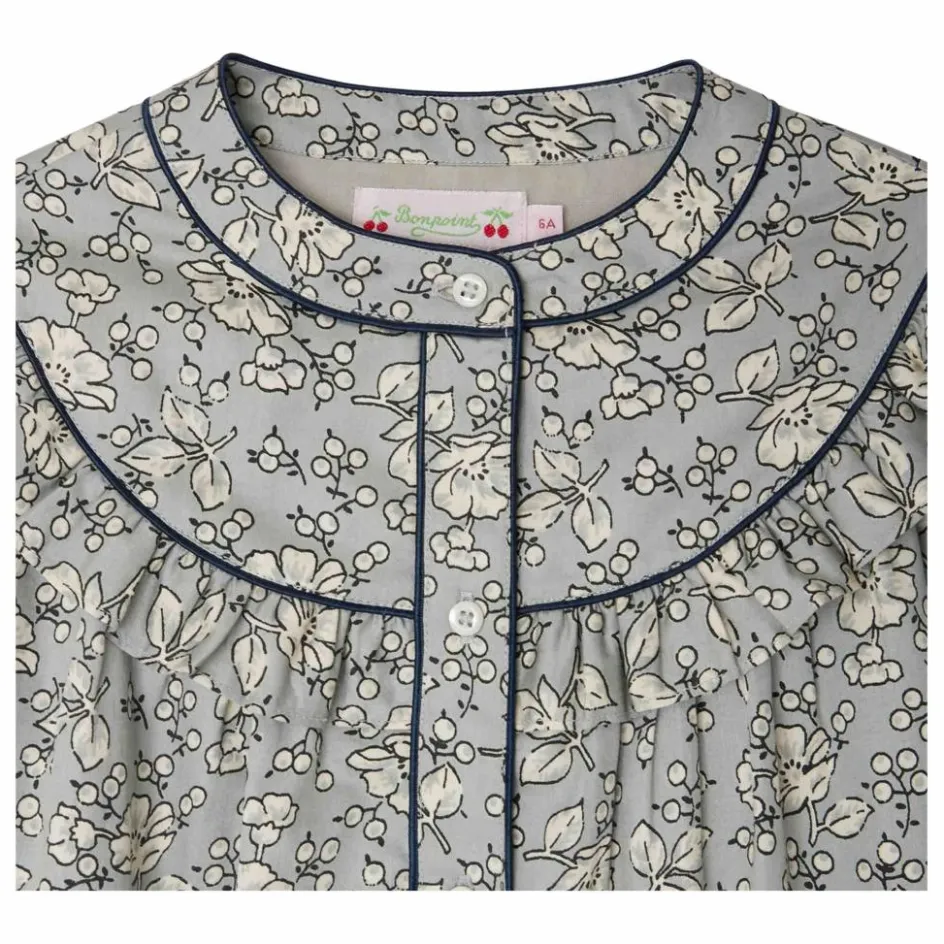 Hot Bonpoint Robe Jacinta Coton Bio | Bleu gris