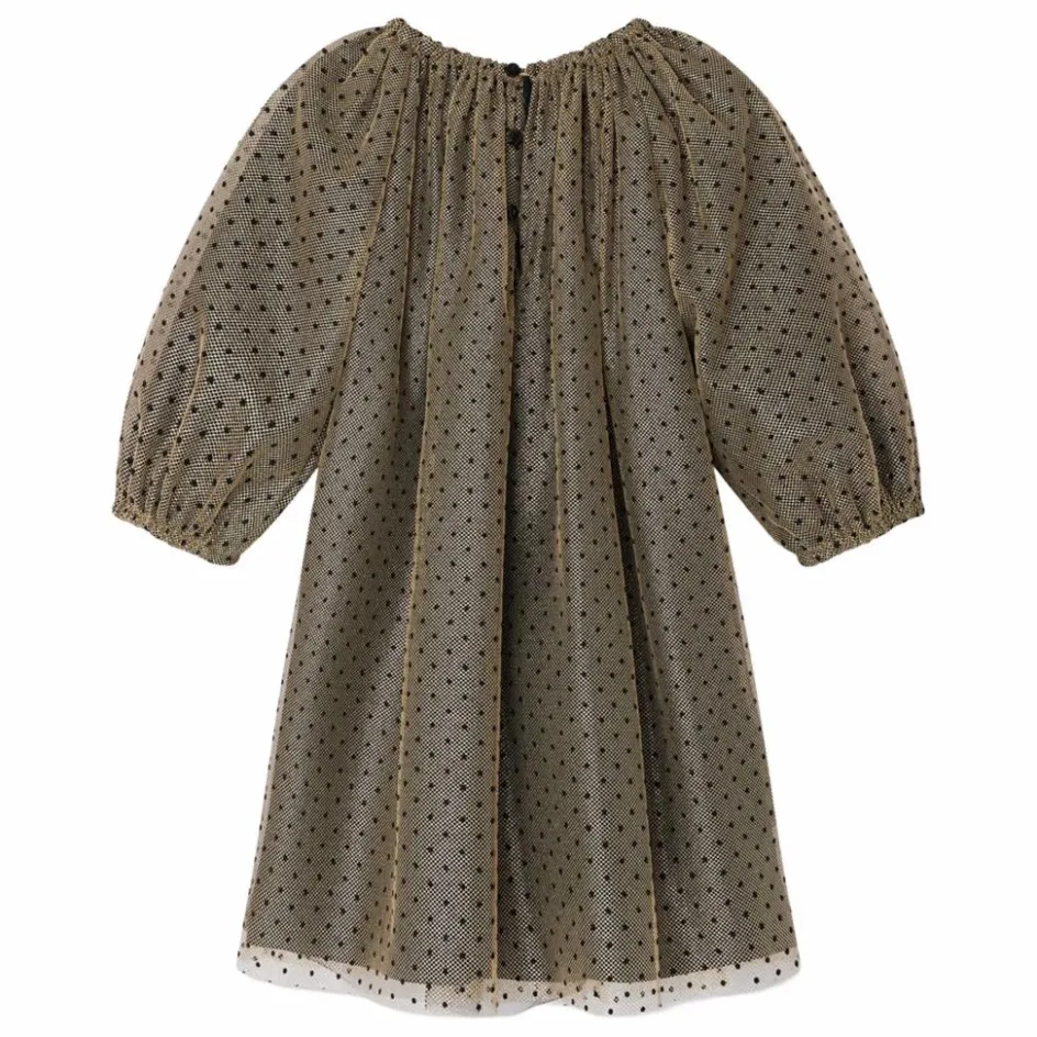 Hot Bonpoint Robe Juste Tulle Flocke | Or