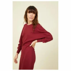 Femme SMALLABLE BASICS Robes, Combinaisons*Robe Longue Femme Manches Chauve-souris en Coton Organique |