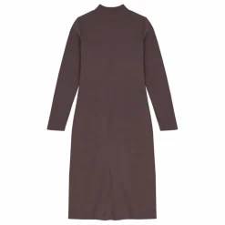 Best SMALLABLE BASICS Robe Longue Nouée Femme Coton Organique | Gris anthracite