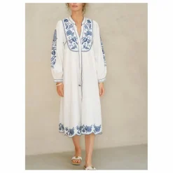 M.A.B.E. Robe Lucia Brodée ||Femme Robes, Combinaisons