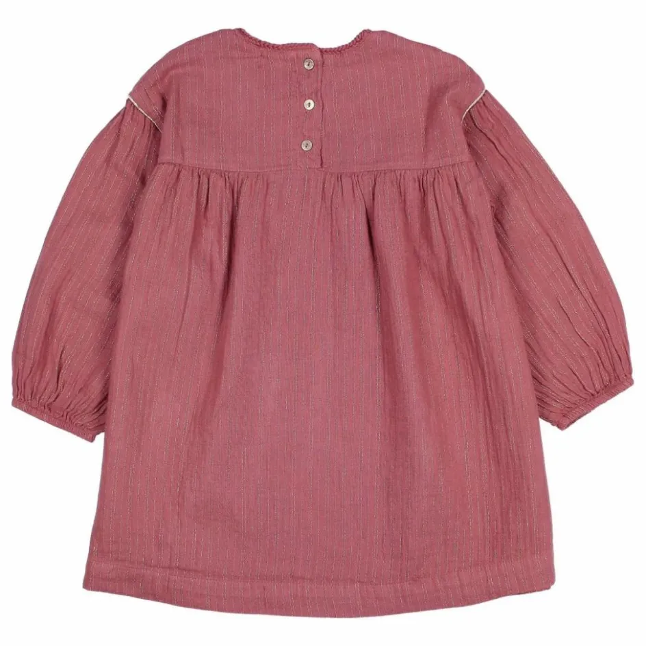 Online Búho Robe Lurex Gaze de Coton Bio | Mauve