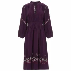 Alma Deia Robe Midi Brodée gaze de coton bio ||Femme Robes, Combinaisons