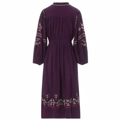 Alma Deia Robe Midi Brodée gaze de coton bio ||Femme Robes, Combinaisons
