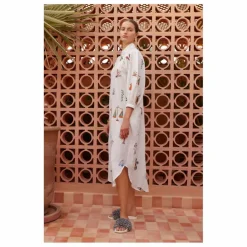 Clearance Alémais Robe Mina Brodée | Blanc
