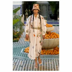 Clearance Alémais Robe Mina Brodée | Blanc