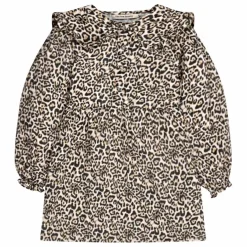 the new society Robe Nelia Léopard Double Gaze de Coton ||Enfant Robes, Combinaisons|Robes, Combinaisons