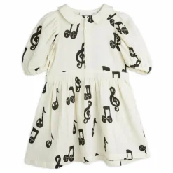 Mini Rodini Robe Notes Gaze de Coton Bio ||Enfant Robes, Combinaisons|Robes