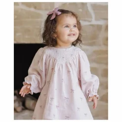 Sale Quincy Mae Robe Nœuds Gaze de Coton Bio | Lilas tLilas