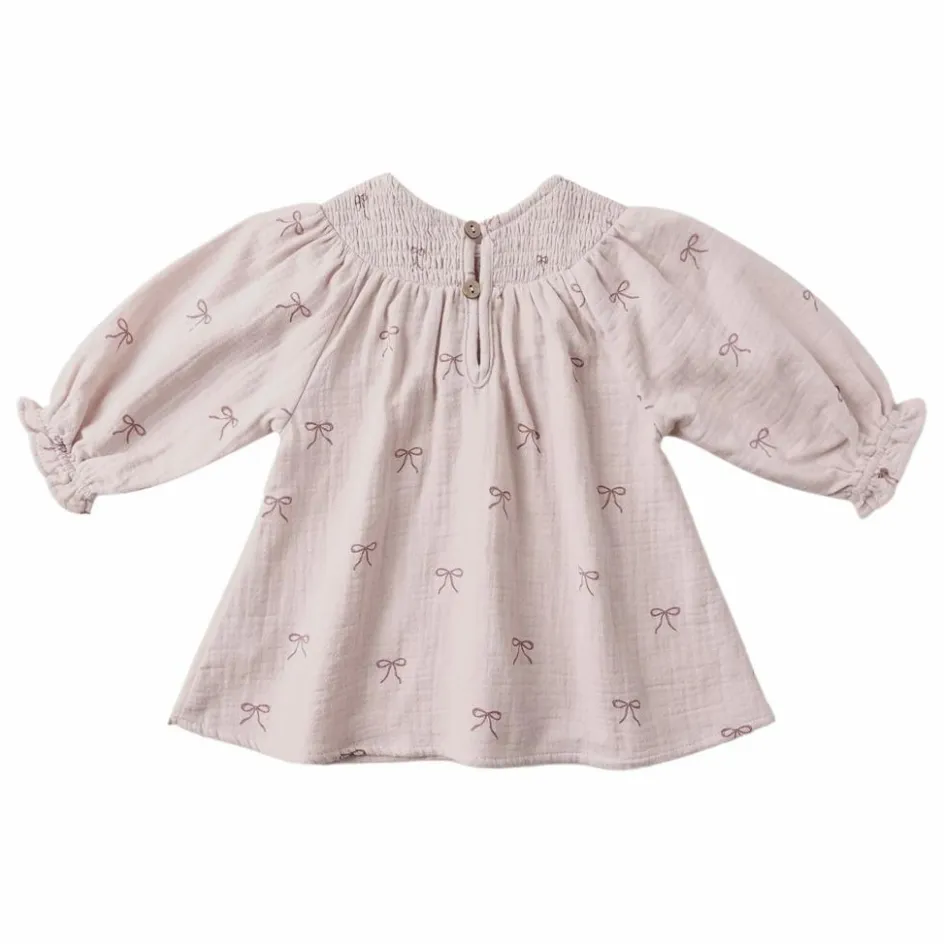 Sale Quincy Mae Robe Nœuds Gaze de Coton Bio | Lilas tLilas