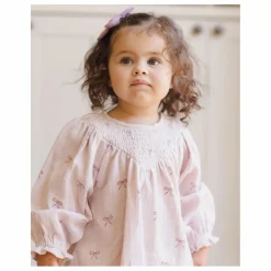 Sale Quincy Mae Robe Nœuds Gaze de Coton Bio | Lilas tLilas