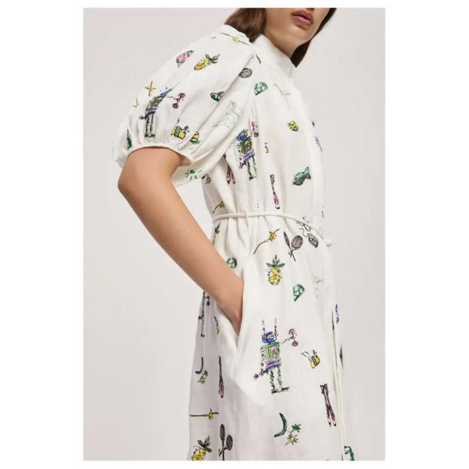 Femme Alémais Robes, Combinaisons*Robe Play Brodée Lin |