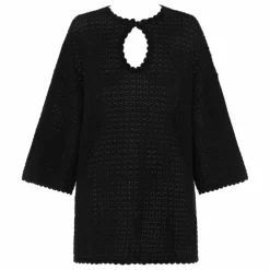 New Peony Robe Pointelle Coton Bio | Noir