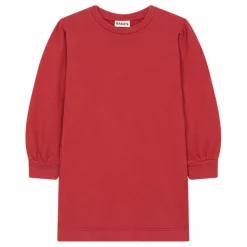 Clearance SMALLABLE BASICS Robe Pull Fille Manches Bouffantes | Rouge cerise