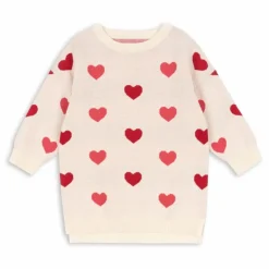 Konges Sløjd Robe Pull Lapis Cœurs Coton Bio ||Enfant Robes, Combinaisons|Robes