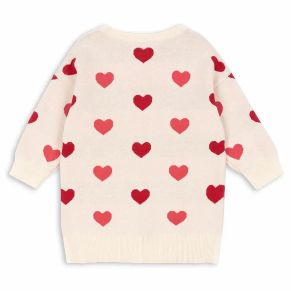 Konges Sløjd Robe Pull Lapis Cœurs Coton Bio ||Enfant Robes, Combinaisons|Robes