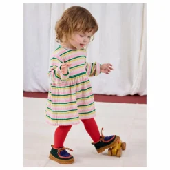 Clearance Bobo Choses Robe Rayée Côtelée Coton Bio | Ecru