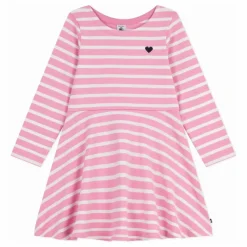Enfant Petit Bateau Robes, Combinaisons*Robe Rayée Jersey Coton Bio |