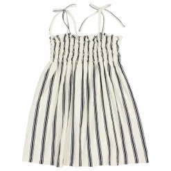 New Búho Robe Rayures Coton Bio | Bleu nuit