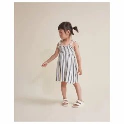 New Búho Robe Rayures Coton Bio | Bleu nuit