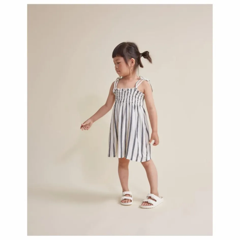 New Búho Robe Rayures Coton Bio | Bleu nuit