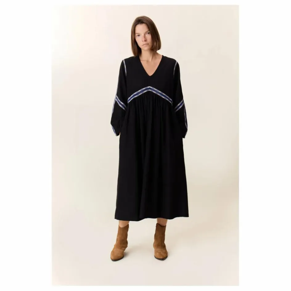 Discount Leon & Harper Robe Reeta Lad | Noir