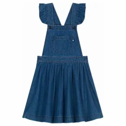 Petit Bateau Robe Salopette Denim Coton Bio ||Enfant Robes, Combinaisons
