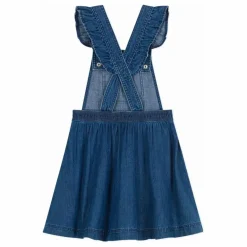 Petit Bateau Robe Salopette Denim Coton Bio ||Enfant Robes, Combinaisons