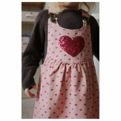 Enfant Konges Sløjd Robes, Combinaisons|Robes*Robe Salopette Nola Cœurs Coton Bio |